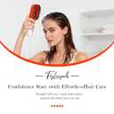 2-in-1 Detangler Hair Brush, With Built-In Mister Spray, Wet & Dry Detangling Brush for Curly, Wavy & Straight Hair | No-Tangle Anti-Frizz Hair Care Brush,Water Reservoir 50ml. (Orange)