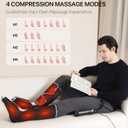 ALLJOY Leg Massager for Circulation and Pain Relief FSA, Gifts for Dad Mom Mothers Day Fathers Day, Leg Massager with Heat and Compression Helpful for Vericose Veins, Fatigue, Cramps, Swelling, Edema