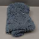 Smiry Luxury Chenille Bathroom Rugs 24x16, Extra Soft and Absorbent Shaggy Bath Mat, Machine Washable, Non-Slip Plush Carpet Runner for Tub, Shower, and Floor, Home Decor Accessories, Grayish Blue (24'' x 16'')