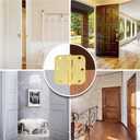 TICONN 48-Pack 3.5 Inch Door Hinges with 5/8" Radius Corner, 3-1/2 x 3-1/2 Inch Iron Bifold Residential Doors Hardware (5/8" Radius Corner, Polished Brass, 48 Pack)