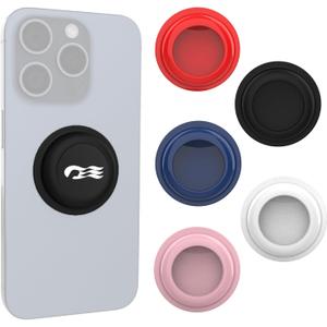 [5 Pack] Princess Cruise Medallion Holders for iPhone, Android, and All Devices - Stickers Cell Phone Holder Accessories for Carnival Ocean Medallion (Black/ White/ Blue/ Red/ Pink)