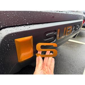 Limitless Parts Rear Bumper Letters Compatible with 2024-2025 Subaru Crosstrek Wilderness Edition 1/16" ABS Plastic with Adhesive- Gold Bronze Color Matched