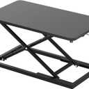 Decoholic Single 24 inch Scissors Lift Keyboard and Mouse Riser, Height Adjustable Standing Desk Converter for Ergonomic Sit Stand Workstationssuitable to hold large/small items (24inch, Black)