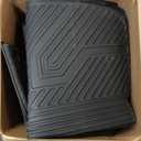 LASFIT Floor Mats & Backrest Mats & Cargo Mats for Hyundai Palisade 7/8 Seats 2025 2024 2023 2022 2021 2020, All Weather TPE Custom Fit Floor Liners for Palisade Full Set Car Mats Accessoires, Black