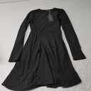 OFEEFAN Sweater Dress for Women Fall 2025 Long Sleeve Crew Neck Ribbed Knit Fit and Flare A-Line Dresses S