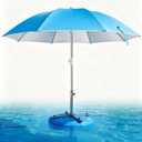Floating Pool Umbrella, 6.5ft In-Pool Sunshade with UV-Resistant Coating, Portable Outdoor Shade Canopy for Pool, Lake & Beach, Travel-Friendly