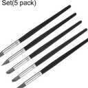 3 x HARFINGTON 5pcs Clay Sculpting Tool, 5 Size Clay Sculpting Shaper Rubber Tip Shaping Pen Silicone Brushes Shaping Carving Tool for Ceramic Sculpture Polymer Clay, Gray