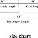 2 Pack 3/4 Inch Diameter Adjustable Curtain Metal Rod with Round Clear Acrylic Ball Finials，48 to 84 Inch