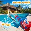 Gatling Electric Water Gun, 1500cc Squirt Water Pistol Toy Powerful Water Blaster 50-55 Feet Range, Automatic Super Water Soaker for Kids Summer Outdoor Swimming Pool Beach Party,Red