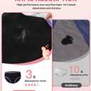 BAMBOO COOL Teens Girls Period Underwear Wider Lining Instant Absorption Menstrual Leakproof Briefs Soft Breathable Panties (Black, XL)