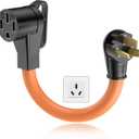 NEMA 10-50P to 14-50R EV Charger Adapter Cord 6AWG 30 Amp 3 Prong Dryer to 50 Amp 4 Prong EV Conversion Adapter Only Compatible with Tesla and Level 2 Charging ETL & UL Listed