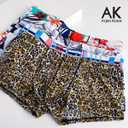 Arjen Kroos Men's Ice Silk Underwear 4 Pack Cooling Boxer Briefs for Men Quick Dry Trunks Underpants (S)