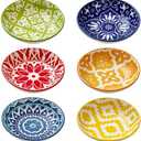 GXIQYL 6PCS Ceramic Dipping Bowls,Small Bowl,Soy Sauce Dish Dipping Sauce Bowl,Little Bowl Sauce Plates Tiny Bowls for Condiments Sushi Dishes Soy Sauces Ketchup Snack Side Dishes Set of 6