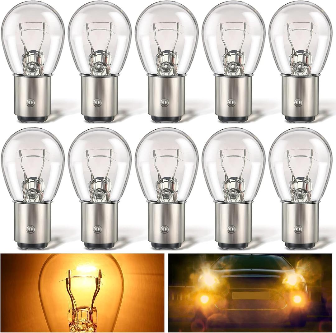 Meonum 10 Pack 1157 Bulb, 2057 2357 7528 BAY15D, Brake Light Bulbs, Turn Signal Bulb Replacement for Marker Tail Running Parking Backup Lights, Compatible with 2357 1016 1034 1076