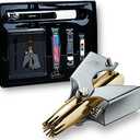 ROYAL [Made in Korea] NO Battery,5 Pcs Nose Hair Trimmer Set, Golden Birdie Value Pack,(Nose Hair Trimmer with 4 Nail Clippers) The Best Gift for Family, (Gold&Black)