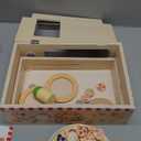 Wooden Pizza Toy - 48 PCS Montessori Pretend Play Food for Ages 3+, Educational Learning Toy Wooden Playset with Bake Oven, Christmas Birthday Gift for 3 4 5 6 Year Old