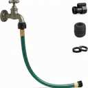 Leader Hose for Outdoor Garden Connection: 2FT 1/2" Short Hose with Male to Female Fittings Leakproof and No Kink for Faucet Extension Drip Irrigation