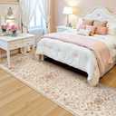 OJIA Runners for Hallways Kitchen Runner Rug Non Slip 2'6"x10', Long Washable Rugs with Rubber Backing Boho Soft Low Pile Floral Carpet Runner for Laundry Bedroom Bathroom Fall Home Decor (Beige Brown)