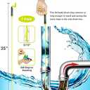 35inch Drain Clog Remover, Drain Cleaner Hair Clog Remover with Rotating Handle and 7 Refills, Drain Hair Remover Plumbing Snake, Easy and Quick Unclog Bathtub Drain, Sink, Shower (7 Pack)