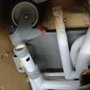 Bedside Commode with Wheels, Shower Wheelchair with Footrest for Elderly