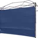 Canopy Sunwall Sidewall Gazebos Tent Waterproof for 10x10ft Pop up Canopy Straight Leg Gazebos Outdoor Instant Canopies 1 Pcs Navy Blue Canopy Sidewall Only