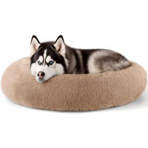 Extra Large Dog Beds, 36 Inch Human Dog Anxiety Relief Comfort Bed, Indestructible & Chew Proof Pet Beds (Camel)