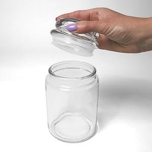 Glass Jar wth Glass Lid, Pack of 3