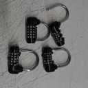 Shimeyao 4 Pcs Gym Locker Lock 5 Digit Combination Lock Your Own Word 5 Letter Lock for Gym Sports Locker, Safety Padlock for Sports Locker, Toolbox, Hasp Cabinet Storage, Black