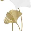 Deco 79 Metal Leaf Decorative Sculpture Home Decor Statue, Accent Figurine 14" x 5" x 24", White