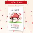 3 x Funny Mushroom Valentines Day Card, Romantic Pun Gift for Him, Her, Boyfriend, Girlfriend, Husband, Wife, Cute Love Greeting Card for Couples, Perfect for Anniversary or Birthday (WY-168)