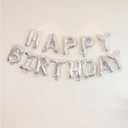 8 x Letter Balloons 40 Inch Large Alphabet A-Z Custom Name Phrase Silver Aluminum Foil Mylar Balloon Letters Reusable Balloon Banner for Birthday Anniversary Baby Shower Party Supplies Decoration