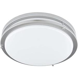Good Earth Lighting Jordan 14-inch LED Flush Mount  Satin Nickel, Dimmable, 1700 Lumen, 3000K, 50,000 Hour Rated Lamp Life