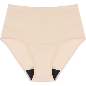 AIRCUTE Washable Urinary Incontinence Protective Underwear for Women Leak Proof Absorbent Reusable Panties 60ML 1 Pack (Beige, Small)