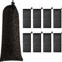 8 PCS Finch Sock Feeder, 3.9" x 15.7" Thistle Seed Feeder Sacks, Bird Food Supply Tools, Outdoor Garden Yard for Wild Finch Feeding(Black)