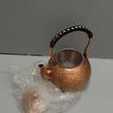 Copper Tea Kettle, 1.6 Quart Stovetop - Handmade Hammered Pot with Coating-Free & Rust Resistant Design for Traditional Stovetop Use