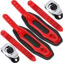 Soulchen 2 Pcs Snowboard Bindings Ankle Straps Replacement Black 11 x 3 Inches Ski Board Ankle Straps Snowboard Bindings Tool for Ski Boot Tool Skiing Skateboard Universal Accessories