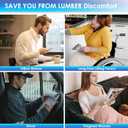 Lumbar Pillow for Chair and Car, Back Support for Office, Memory Foam Cushion with Mesh Cover - Black