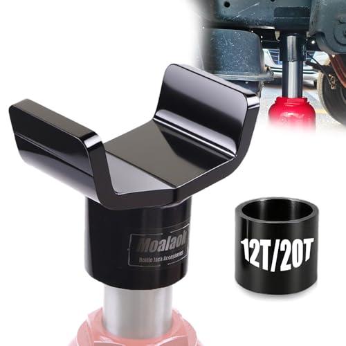 Moalaok Bottle Jack Adapter for 12 ton/ 20 ton-Transmission Jack Adapter for 3"/4" Round Axle & 3" Square Tubes-Hydraulic Bottle Jack Lifting Accessories for RV/Trailer/Farm Axle Lifter