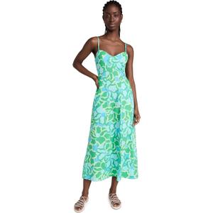 Show Me Your Mumu Women's Smitten Midi Dress (Spring Tiffany Floral), Small
