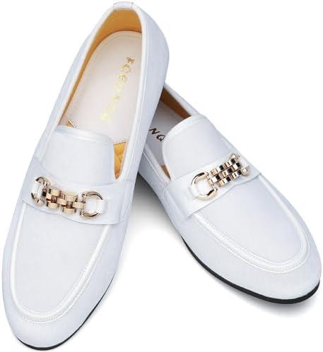 FQEQNQG Men's Fashion Formal Velvet Loafers and Wedding Dress Shoes for Men, Penny Slip-On Smoking Luxury Men Casual Shoes 9