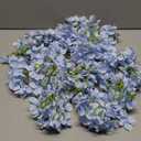 20 Pcs Blue Hydrangea Artificial Flowers Bulk, Faux Hydrangea Flowers Heads, Artificial Fake Silk Hydrangea Flowers with Stems, Blue Flowers Artificial for Decoration Wedding Dcor