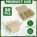 30 Pack 50 oz Paper To Go Containers, 3 Compartment Take Out Food Containers, Bamboo Pulp Paper Take Out Boxes, Microwavable, Leak and Grease Resistant for Restaurants, Picnics, Offices and Catering