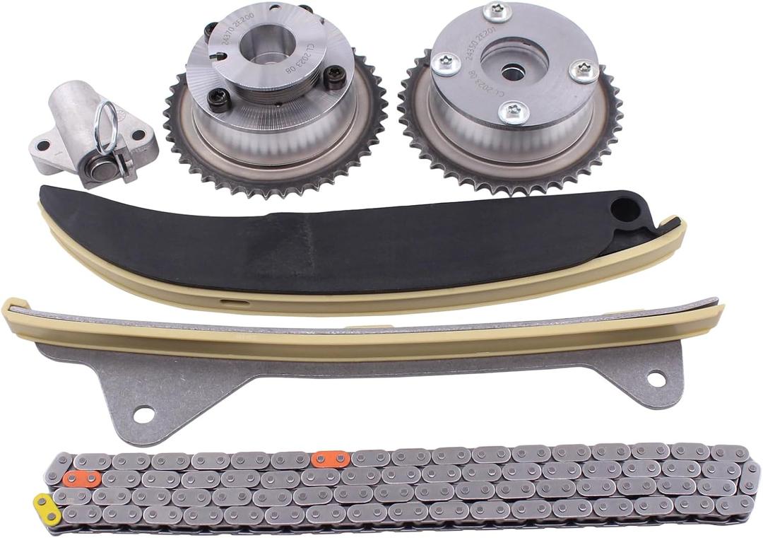 NewYall 2.0L Engine Intake and Exhaust Camshaft Phaser VVT Gear Timing Chain Kit for Hyundai Elantra 2014-2016, Elantra GT 2014-2020, Tucson 2014-2021