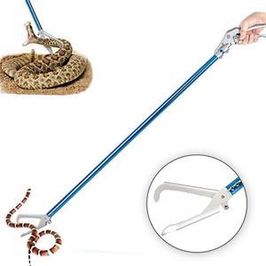 Snake Tong CatcherProfessional Reptile Rescue Grabber Aluminum Alloy with Wide Jaw Locking Mechanism and Comfort Grip for Safe Rattlesnake Control and Removal Tool (60inch Snake Tong)
