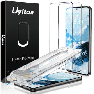 Uyiton UnBreak-Glass for Samsung Galaxy S22+ Plus Screen Protector, [Ultrasonic Fingerprint Support][Auto-Alignment Frame] Scratch-Resistant Bubble-Free S22+ Screen Protector, 2 Pack (Clear)