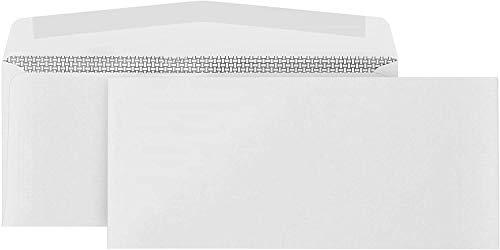 500 No. 10 Security Envelopes - Gummed Flap - Tamper Proof Design - Security Tinted with Printer Friendly Design - Number 10 Size 4 1/8 x 9 ½ Inch - Pack of 500
