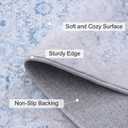 2x3 Washable Area Rug – Soft, Non-Slip Entrance Rug, Durable Indoor Door mat, Floor Carpet for High-Traffic Areas, Entryway, Kitchen, and Bedside, Nordic Serenity/Blue