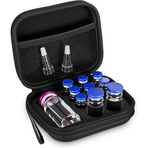 Peptide Case for Fridge, Bac Water for Peptides, Glp1, 3ml Vial Storage, Insulin Fridge Holder Storage Cases, Travel Case, with Mesh Pocket, Only Box(Black,12x3ml+3x10 Ml+1x30ml,Classic)