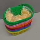 Zcaukya 12 Packs Easter Baskets, 6.5"x4.5"x3.2" Colorful Kids Baskets with Handles, Empty Plastic Easter Basket for Egg Hunt Party Favors