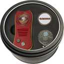 Team Golf NFL Gift Set Switchblade Divot Tool, Cap Clip, & 2 Double-Sided Enamel Ball Markers, Patented Design, Less Damage to Greens, Switchblade Mechanism (One Size, Multi Team Color)